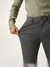 The Pant Project Grey Slim Fit Stretch Formal Pant For Men Size 32