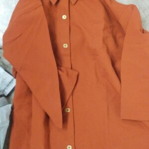 Mens Half Sleeve Shirt Dark Orange Colour Size Xl