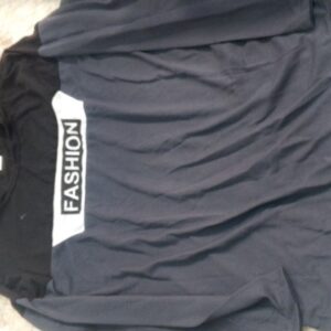Men Black And Grey T Shirt Printed Size L
