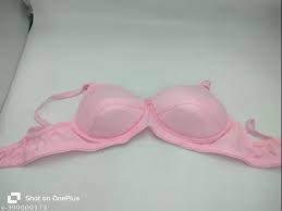 Women Pink Colour Padded Bra Size 28