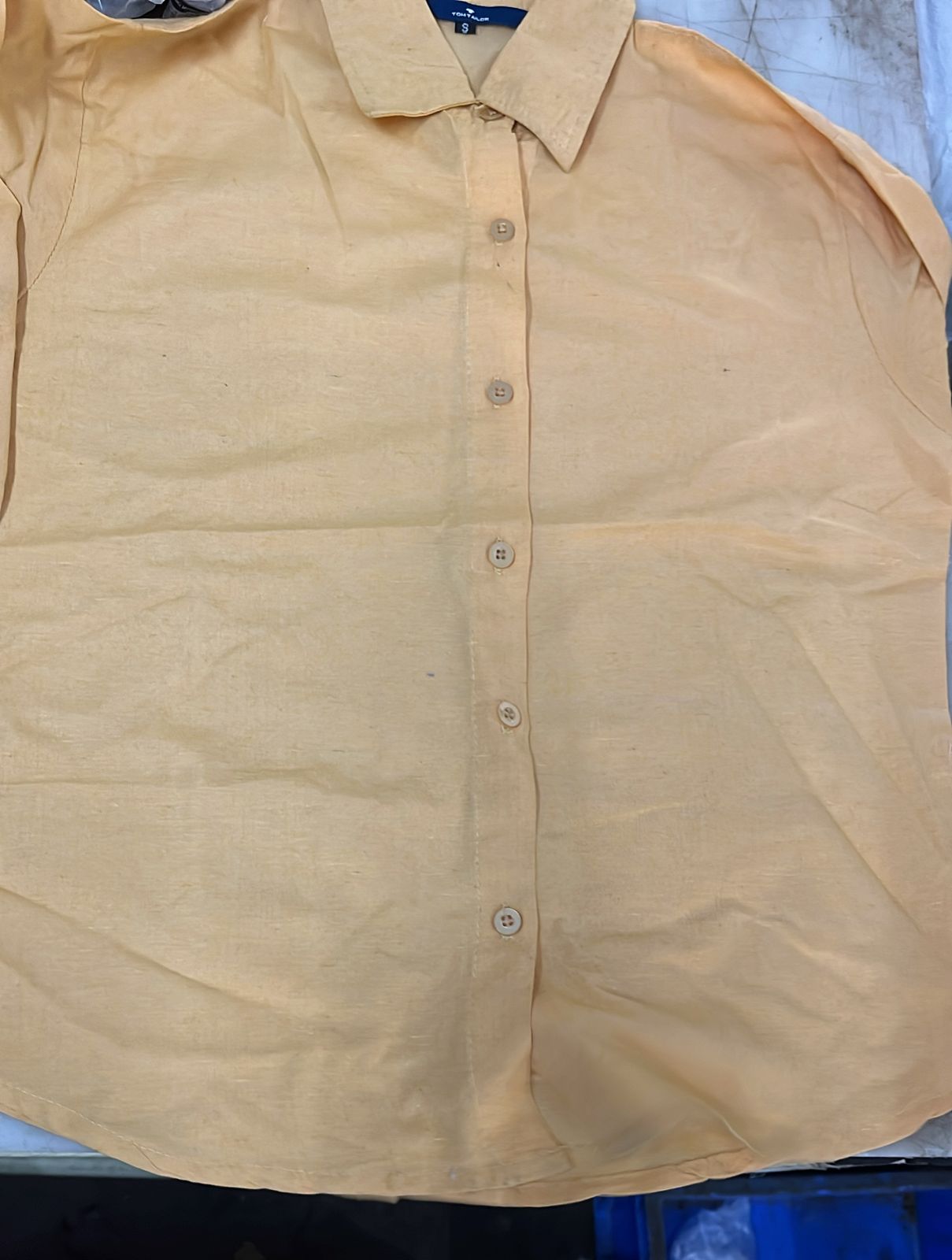 Men Yellow Plan Colour Shirt Size S