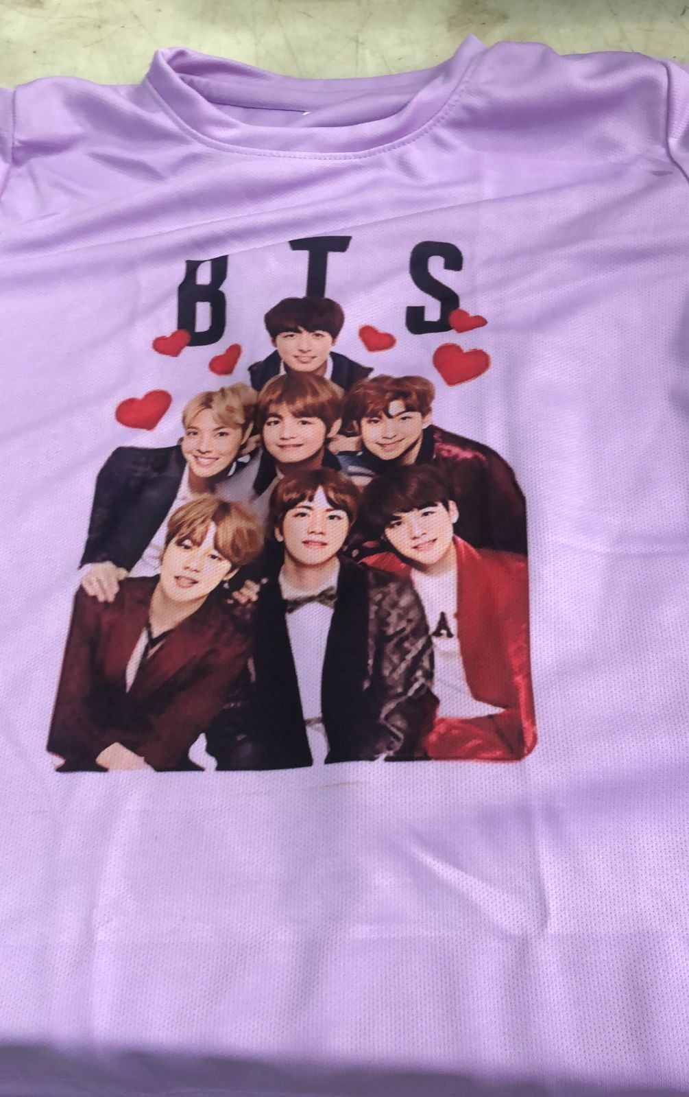Light Purple Color T Shirt For Kids Boys Size 9 To 10 Years