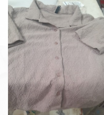 Rio Schiffli Knit Shirt Womens Color Light Brown Size S