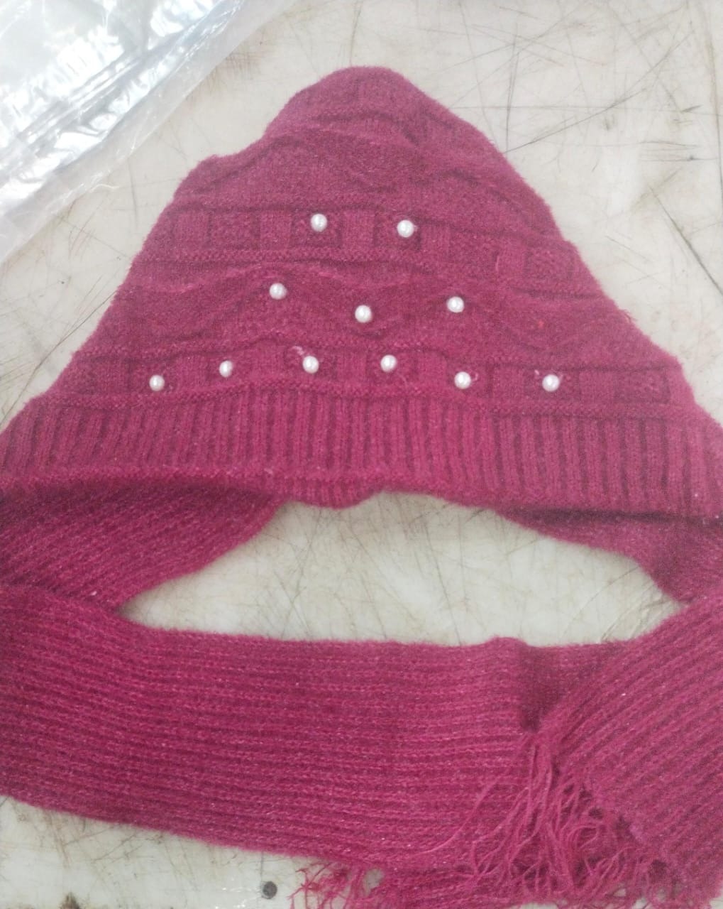 Women Purple Designer Woolen Scarf