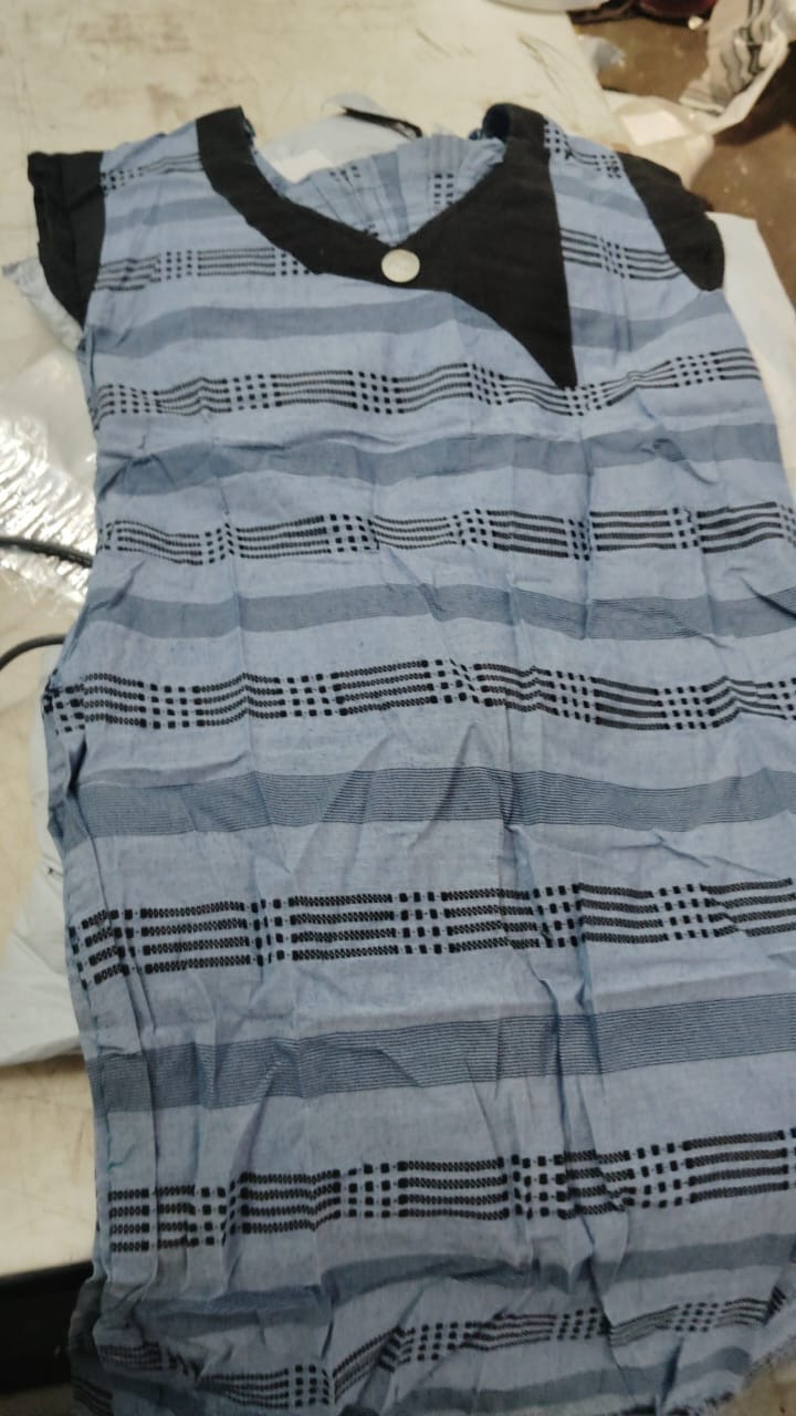 Women Blue Color Printed Kurta Size M