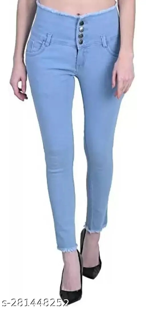 Women Skinny High Rise Light Blue Jeans Size 28