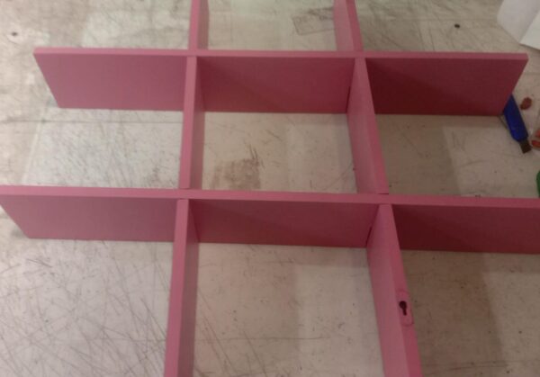 Adjustable Pink Color Wood Divider For Manicure Table Drawer 6Pcs