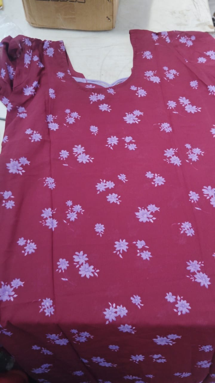 Women Maroon And Purple Color Kurta Size M