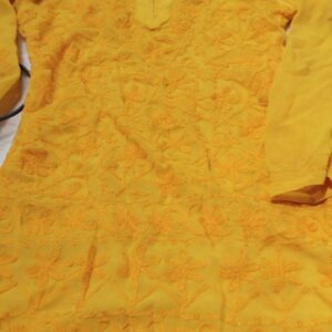 Women Yellow Color Short Top Size M