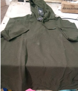 Dnmx Hooded T Shirt For Men Olive Green Size L