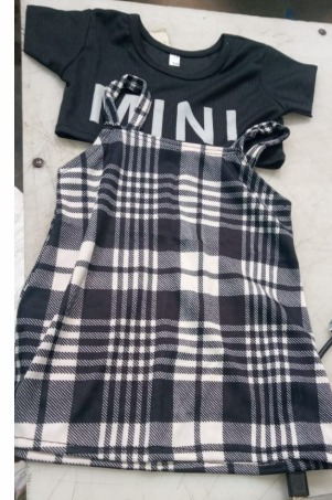 Black Printed Dress For Kids Girls Size 16