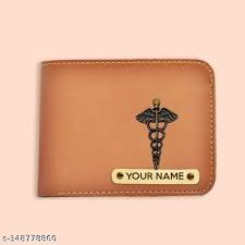 Tesla Mart Dr Personalized Men Name Wallet With Charm Color Brown