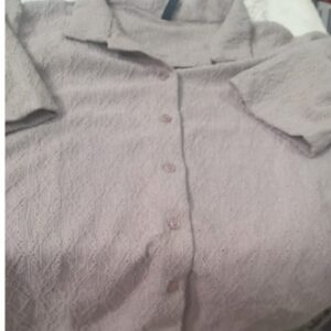 Rio Womens Schiffli Knit T Shirt Brown Size S