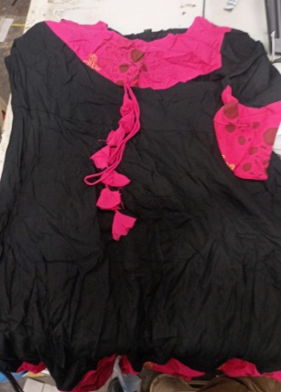 Women Kurta Black Pink Colour Size 4Xl