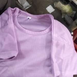Women Purple Color Top T Shirt Size Xl