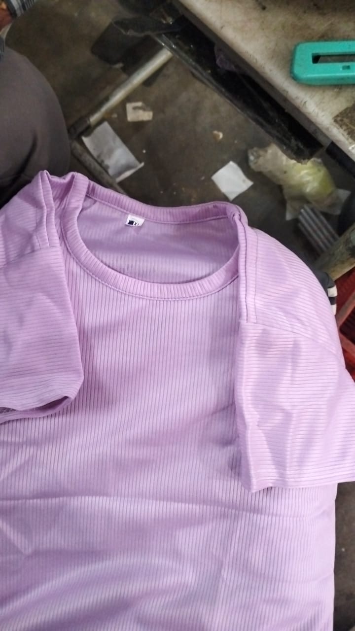 Women Purple Color Top T Shirt Size Xl