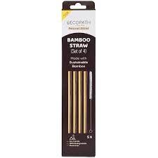 Ecopath Bamboo Straw With Cleaning Tool Eco Friendly 5 Pcs