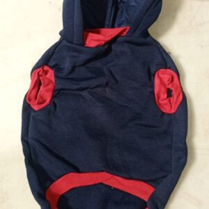 Hoodie For Dog Blue Red Colour