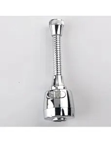 Flexible Stainless Steel Chrome Finish Faucet Sprayer For Easy Clean Sink Silver