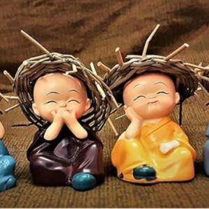 Monk With Spring Stand Set Of 4