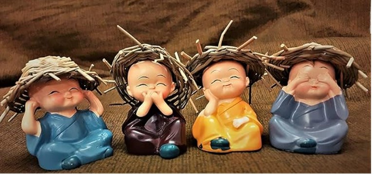 Monk With Spring Stand Set Of 4