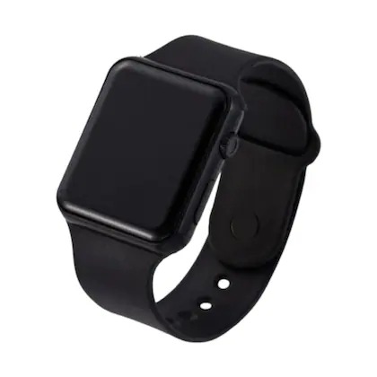 Led Smart Black Color Kids Watch