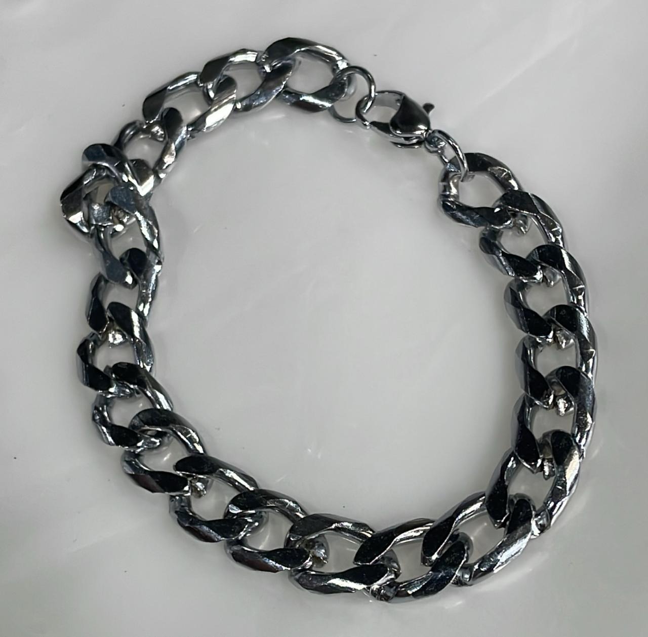 Stainless Steel Platinum Hand Bracelet