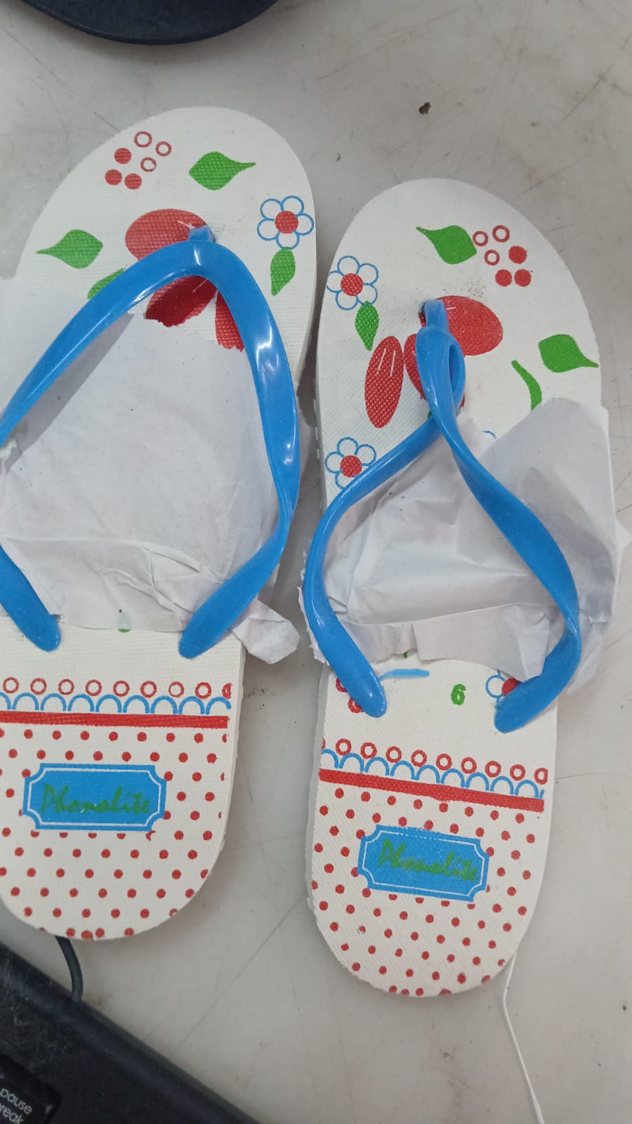 Slippers For Women Colour White Blue Size 6