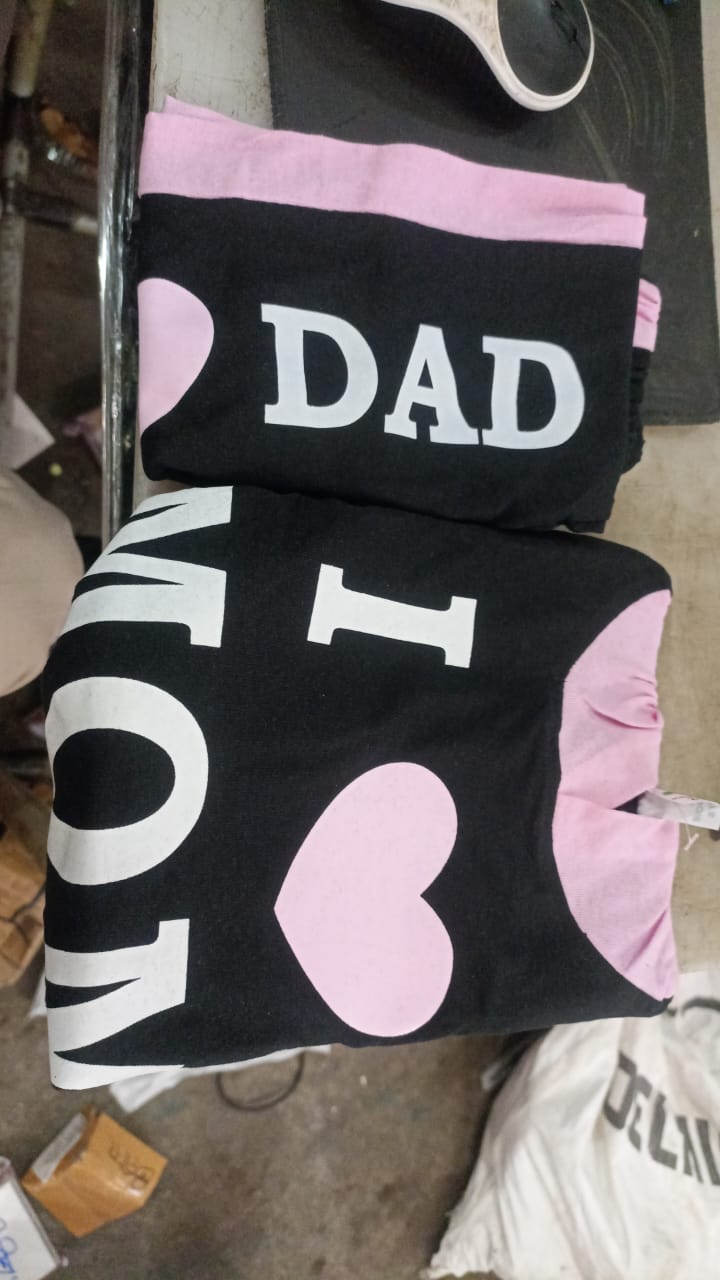 Kids Boy Black Pink Color T Shirt Pajama Set Size 2 Year Baby