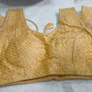 Womens Padded Blouse Golden Colour Size M