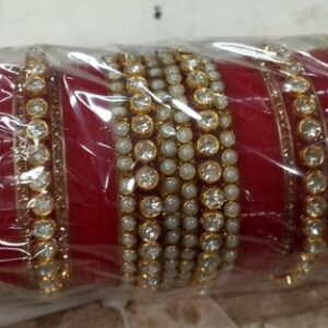 Women Red Chura For Bride Size 2 Point 4