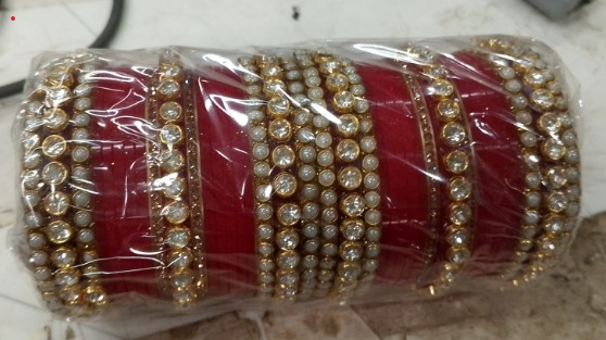 Women Red Chura For Bride Size 2 Point 4
