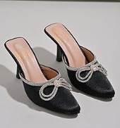 Shoetopia Women Stiletto Heel Pumps Black Size 37