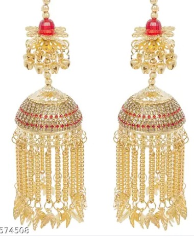 Bridal Wedding Kalira In Golden And Red Color