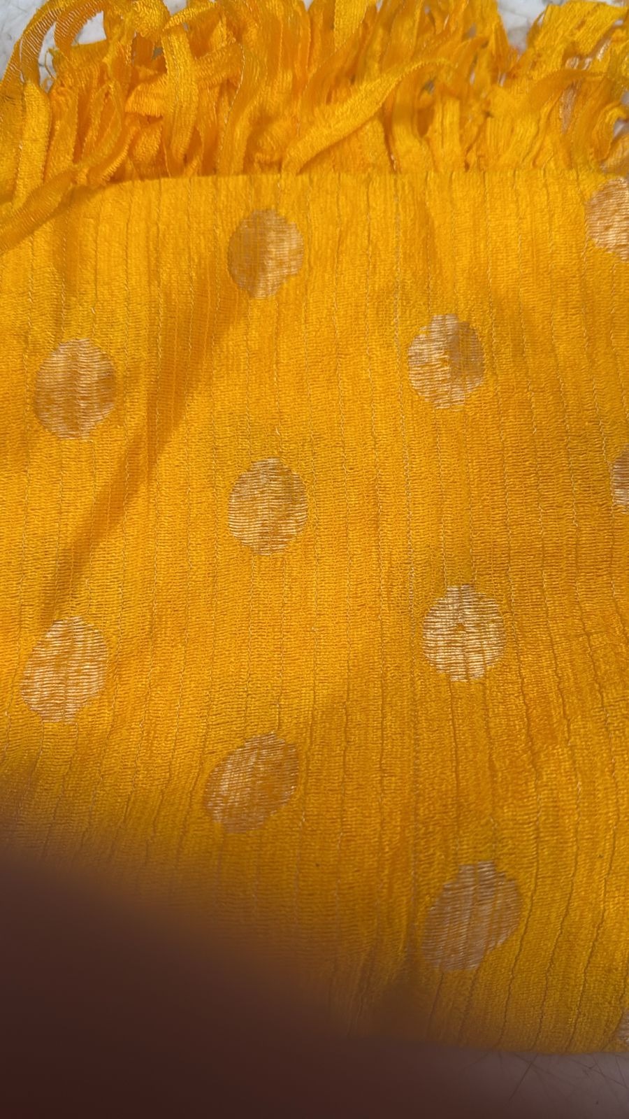 Women Yellow And Golden Color Dupatta