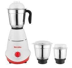 Nanako Mixer Grinder 600 W With 3 Jar White