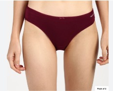 Fruit Of The Loom Womens Maroon Color Briefs Size M