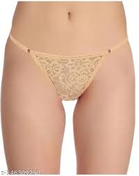 Women Skin Color Net Panty Size M