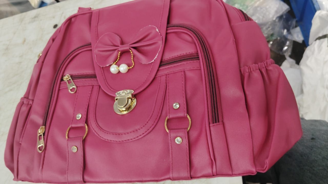 Women Red Color Fancy Handbag For Women And Girls