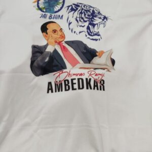 Men And Women Dr Ambedkar Printed White T Shirt Full Sleeve Size 32