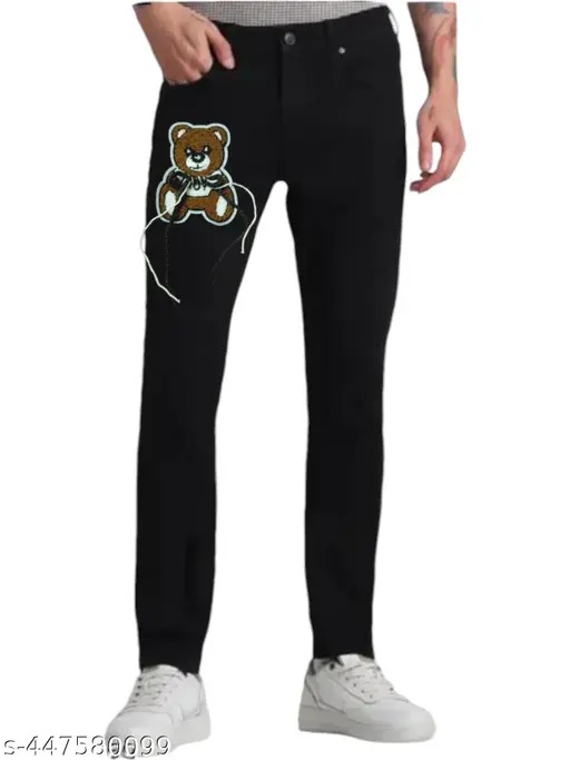 Women Fashion Teddy Jeans Black Size 38