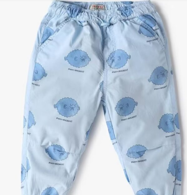 Inf Frendz Boys All Over Printed Jogger With Insert Pockets Blue Size 12 To 18 Month