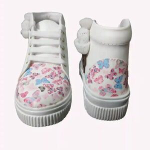 Lace Sneakers For Girls Shoes Color White Pink Size 3