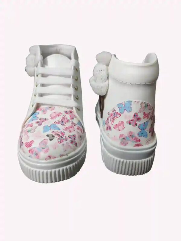 Lace Sneakers For Girls Shoes Color White Pink Size 3