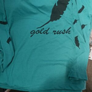 Men Round Neck T Shirt Sky Blue Size M