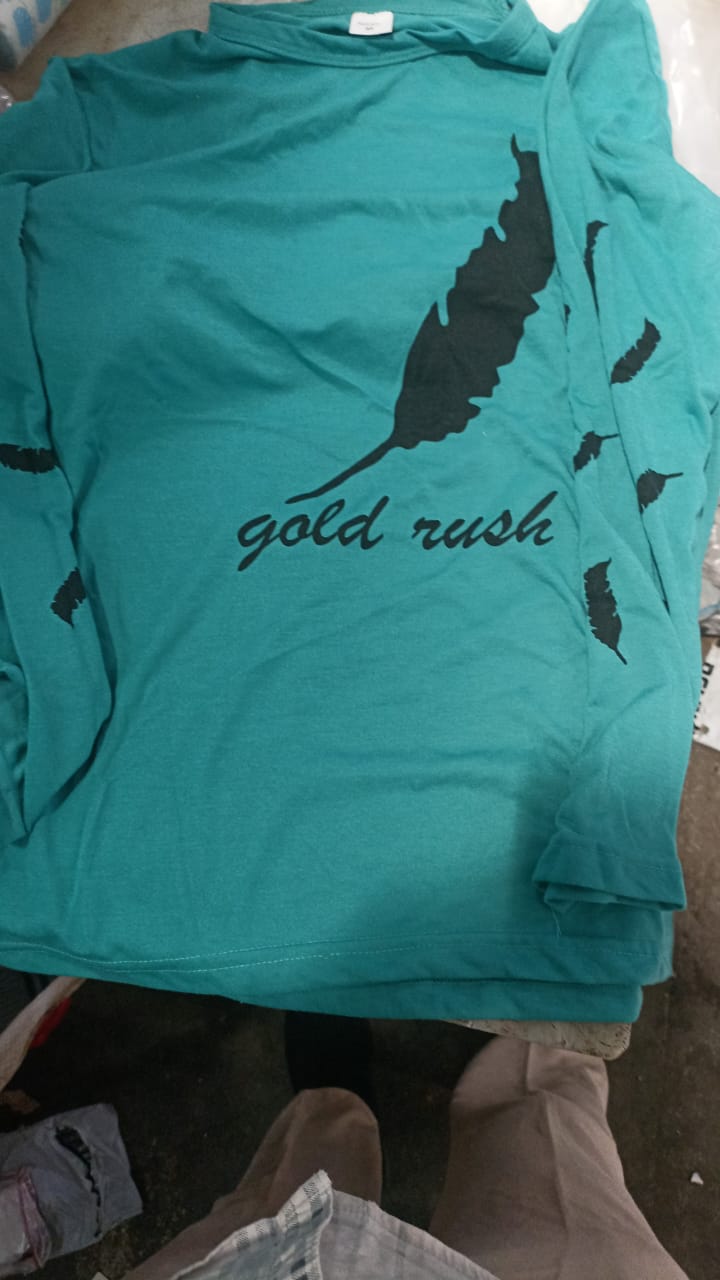Men Round Neck T Shirt Sky Blue Size M