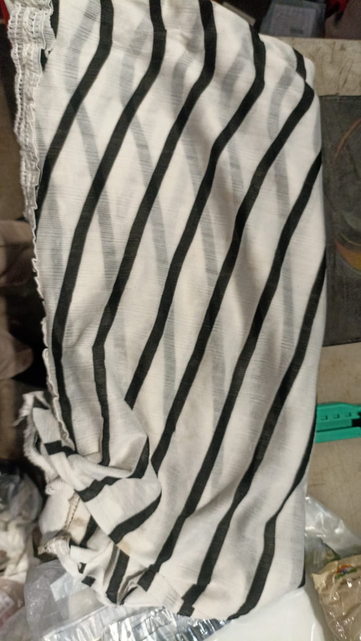 Woman White Black Printed Dupatta