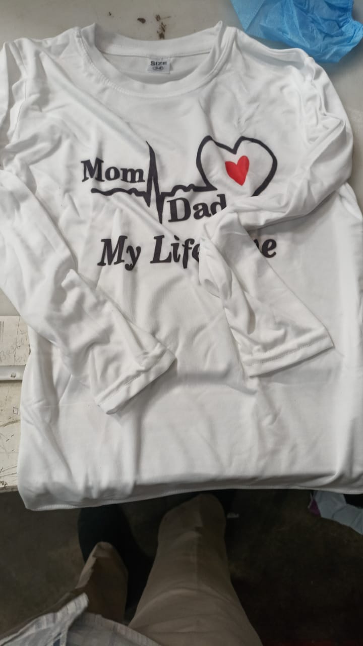 Kids White T Shirt Dress Size 34