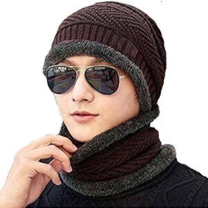 Kandid Wool Beanie Cap And Muffler For Mens