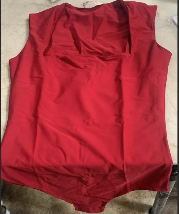 Women Swim Dress Maroon Color Size Xs